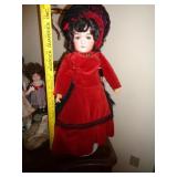 PORCELAIN DOLL MARKED DA /  25" T