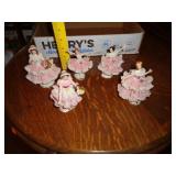 5 DRESDEN FIGURES / APPROX 4" T
