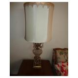 MATCHING PAIR OF LEAD CRYSTAL LAMPS