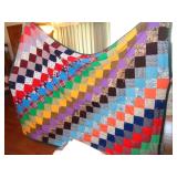HAND SEWN FULL SIZED PATCHWORK QUILT