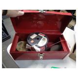 METAL TOOL BOX W WIRE & MISC