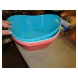 9 PLASTIC TUBS