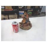 GARDEN GNOME RESIN CAST FIGURE  / CHIPPED