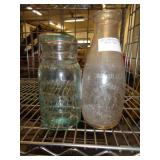 LIGHTNING FRUIT JAR & GRAY VON MILK BOTTLE