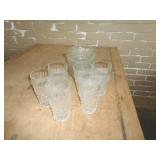 EAPG DIAMOND PATTERN GLASSES & BOWLS