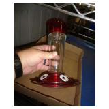 GLASS HUMMINGBIRD FEEDER