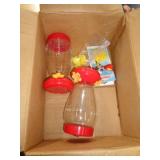 2 - PLASTIC HUMMINGBIRD FEEDERS