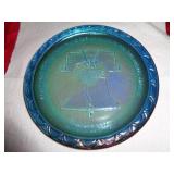 8" CARNIVAL GLASS PLATE LIBERTY BELL