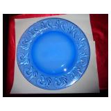12" BLUE GLASS PLATTER