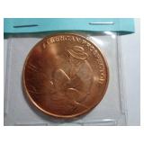 1 TROY OUNCE COPPER ROUND - AMERICAN PROSPECTOR