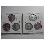 6 - STEEL WAR CENTS  P-D-S SET
