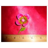 BRASS FLOWER BROOCH