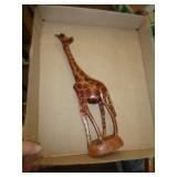 WOOD GIRAFFE FIGURE
