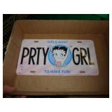 BETTY BOOP LICENSE PLATE