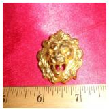 LIONS HEAD BROOCH