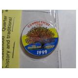 1999 KENNEDY HALF W ENAMEL CONN. FRONT