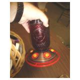 GLASS HUMMINGBIRD FEEDER
