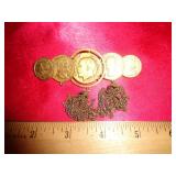 FOREIGN COIN BROOCH / PART MISSING