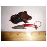 DAMASCUS STYLE NECKLACE / KEYCHAIN KNIFE