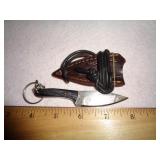 DAMASCUS STYLE NECKLACE / KEYCHAIN KNIFE