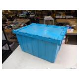 BLUE HINGED LID TOTE / UT