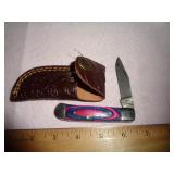 DAMASCUS STYLE POCKET KNIFE
