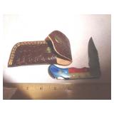 DAMASCUS STYLE LOCKBACK KNIFE