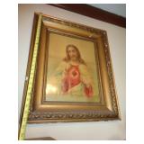 JESUS PIC / NICE FRAME / WATER DAMAGE / FR JESUS PIC / NICE FRAME / WATER DAMAGE / FR