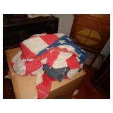2 OLD CLOTH U.S. FLAGS / UPSTAIRS 2 OLD CLOTH U.S. FLAGS / UPSTAIRS