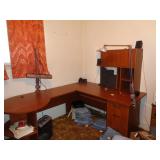 CORNER OFFICE DESK WITH SWING LAMPS / CR CORNER OFFICE DESK WITH SWING LAMPS / CR