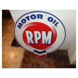 RPM MOTOR OIL SIGN 26' X 32' / K HALLWAY RPM MOTOR OIL SIGN 26' X 32' / K HALLWAY