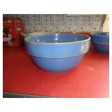 LARGE BLUE CROCK BOWL / K
