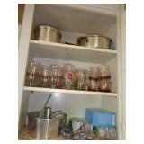 3 SHELVES OF KITCHEN ITEMS / K