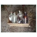 OLD GLASS JUGS / ONE IS CANADA DRY & BOX / G