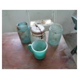 FRUIT JARS & FIRE KING MUG / SR