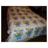 TULIP FLOWER BASKET QUILT / BR1