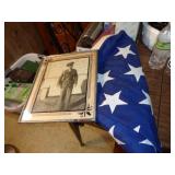 MILITARY PHOTO & FLAG / DR