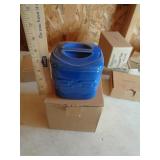 LONGABERGER SMALL SQUARE CANISTER CORNFLOWER LONGABERGER SMALL SQUARE CANISTER CORNFLOWER
