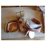 LONGABERGER LOT OF MISC. WOOD LIDS & ETC LONGABERGER LOT OF MISC. WOOD LIDS & ETC