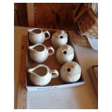 LONGABERGER 3 SETS OF SUGAR & CREAMERS IVORY LONGABERGER 3 SETS OF SUGAR & CREAMERS IVORY