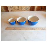 LONGABERGER SET OF 3 NESTING BOWLS CORNFLOWER LONGABERGER SET OF 3 NESTING BOWLS CORNFLOWER