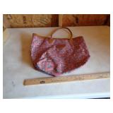 LONGABERGER TOTE RED WHITE & BLUE LONGABERGER TOTE RED WHITE & BLUE