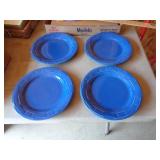 LONGABERGER 4 PLATES CORNFLOWER LONGABERGER 4 PLATES CORNFLOWER