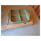 LONGABERGER 8X8 DIVIDED BOWL SAGE LONGABERGER 8X8 DIVIDED BOWL SAGE