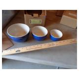 LONGABERGER SET OF 3 NESING BOWLS CORNFLOWER LONGABERGER SET OF 3 NESING BOWLS CORNFLOWER