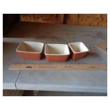 LONGABERGER 3 RECTANGULAR BOWLS SPICE LONGABERGER 3 RECTANGULAR BOWLS SPICE