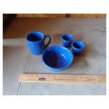 LONGABERGER MIXED LOT CORNFLOWER 4 ITEMS LONGABERGER MIXED LOT CORNFLOWER 4 ITEMS