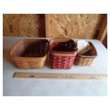 LONGABERGER 3 BASKETS LONGABERGER 3 BASKETS