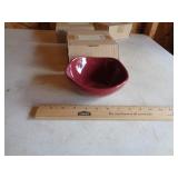 LONGABERGER SMALL RIPPLE BOWL PAPRIKA LONGABERGER SMALL RIPPLE BOWL PAPRIKA