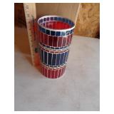 LONGABERGER LARGE MOSAIC CANDLE HOLDER LONGABERGER LARGE MOSAIC CANDLE HOLDER